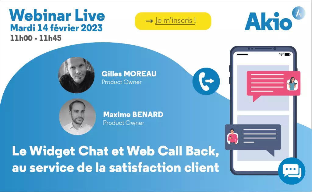 Save the date! 14 fev 2023 - Webinar Chat et Web Call Back